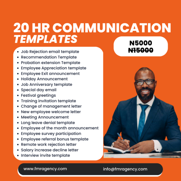 20 HR Communication Templates